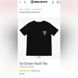 Baseball lifestyle 101 T-shirt youth size L